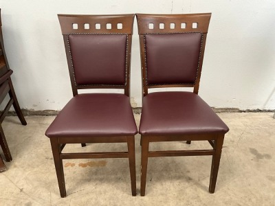 2No. HIGH BACK DINING CHAIRS