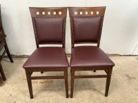 2No. HIGH BACK DINING CHAIRS
