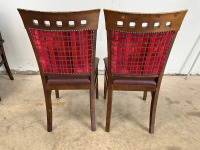 2No. HIGH BACK DINING CHAIRS - 2