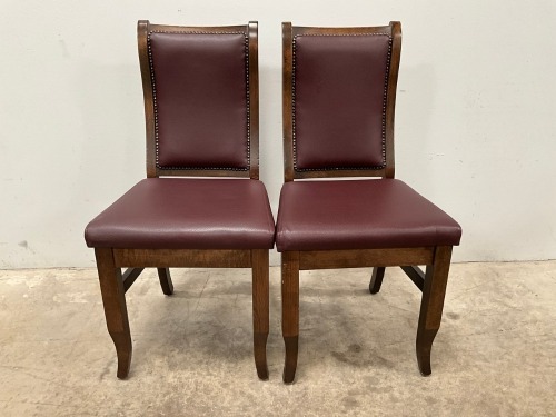 2No. HIGH BACK DINING CHAIRS
