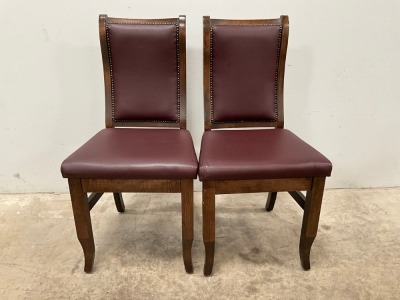 2No. HIGH BACK DINING CHAIRS