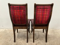2No. HIGH BACK DINING CHAIRS - 2