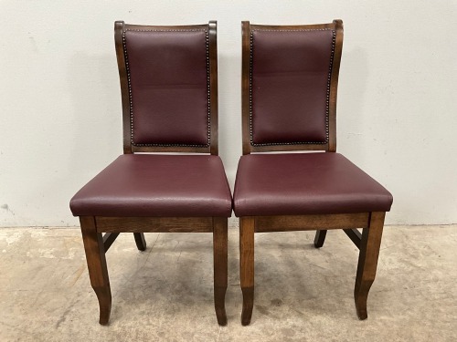 2No. HIGH BACK DINING CHAIRS