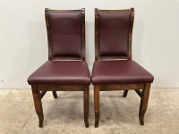 2No. HIGH BACK DINING CHAIRS