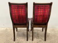 2No. HIGH BACK DINING CHAIRS - 2