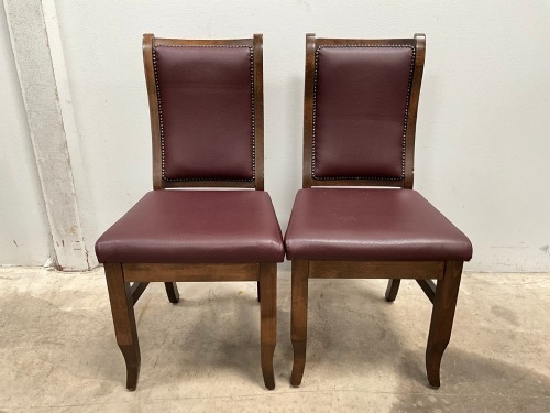 2No. HIGH BACK DINING CHAIRS