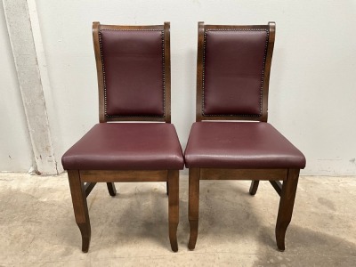 2No. HIGH BACK DINING CHAIRS