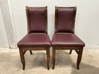 2No. HIGH BACK DINING CHAIRS