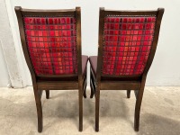 2No. HIGH BACK DINING CHAIRS - 2