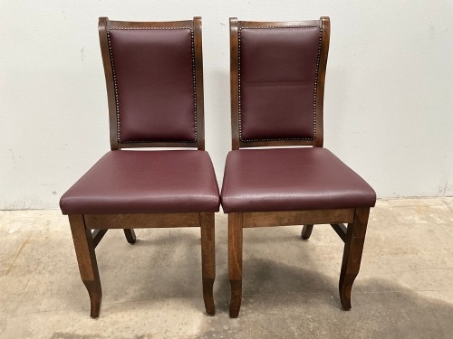 2No. HIGH BACK DINING CHAIRS