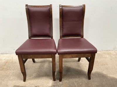 2No. HIGH BACK DINING CHAIRS