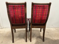 2No. HIGH BACK DINING CHAIRS - 2