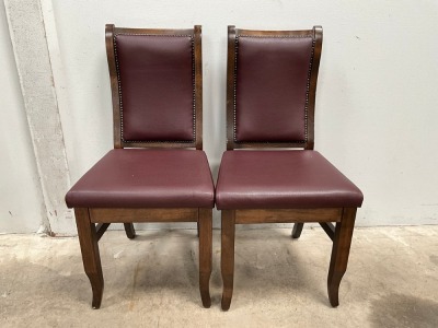 2No. HIGH BACK DINING CHAIRS
