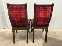2No. HIGH BACK DINING CHAIRS - 2