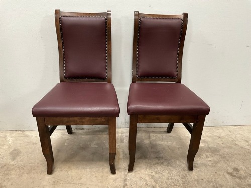 2No. HIGH BACK DINING CHAIRS