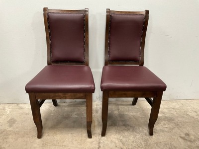 2No. HIGH BACK DINING CHAIRS