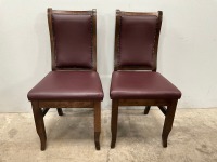 2No. HIGH BACK DINING CHAIRS