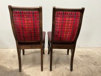 2No. HIGH BACK DINING CHAIRS - 2