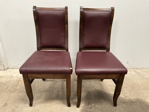 2No. HIGH BACK DINING CHAIRS