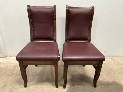 2No. HIGH BACK DINING CHAIRS