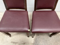 2No. HIGH BACK DINING CHAIRS - 2