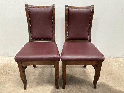 2No. HIGH BACK DINING CHAIRS