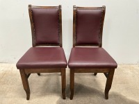 2No. HIGH BACK DINING CHAIRS