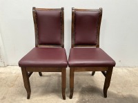 2No. HIGH BACK DINING CHAIRS