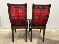 2No. HIGH BACK DINING CHAIRS - 2