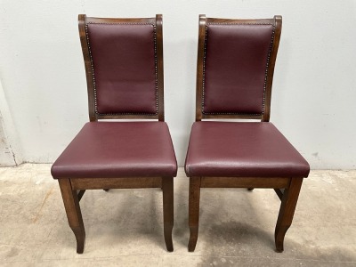 2No. HIGH BACK DINING CHAIRS