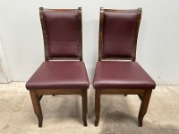 2No. HIGH BACK DINING CHAIRS