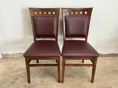 2No. HIGH BACK DINING CHAIRS