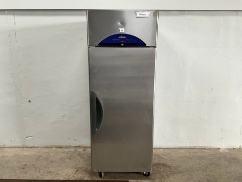 WILLIAMS SINGLE DOOR UPRIGHT STAINLESS STEEL FRIDGE MG1TSS