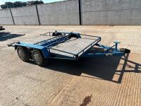 APPROX. 12ft x 6ft TWIN AXLE CAR TRANSPORTER TRAILER