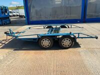 APPROX. 12ft x 6ft TWIN AXLE CAR TRANSPORTER TRAILER - 4