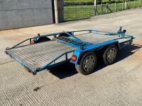 APPROX. 12ft x 6ft TWIN AXLE CAR TRANSPORTER TRAILER - 7