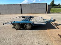 APPROX. 12ft x 6ft TWIN AXLE CAR TRANSPORTER TRAILER - 13