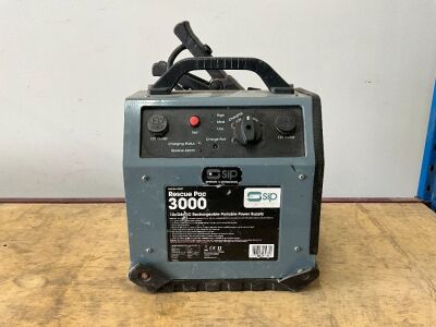 SIP 12v/24v RESCUE PAC 3000 RECHARGEABLE BATTERY BOOSTER JUMP PACK