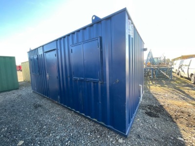 APPROX. 20ft x 10ft ANTI VANDAL SITE OFFICE (BLUE)