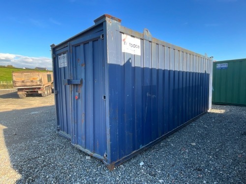 APPROX. 20ft x 8ft ANTI VANDAL SITE STORAGE CONTAINER (BLUE)