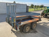IFOR WILLIAMS APPROX 8FT X 4FT 2.7 TONTWIN AXLE PLANT TRAILER - 20