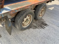 IFOR WILLIAMS APPROX 8FT X 4FT 2.7 TONTWIN AXLE PLANT TRAILER - 21