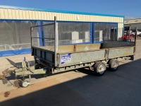  IFOR WILLIAMS APPROX. 14FT X 6FT7" 3.5 TON TWIN AXLE DROPSIDE PLANT TRAILER - 3