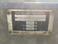  IFOR WILLIAMS APPROX. 14FT X 6FT7" 3.5 TON TWIN AXLE DROPSIDE PLANT TRAILER - 12