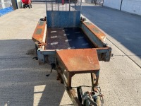 IFOR WILLIAMS APPROX 8FT X 4FT 2.7 TONTWIN AXLE PLANT TRAILER - 2