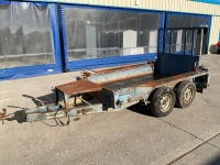IFOR WILLIAMS APPROX 8FT X 4FT 2.7 TONTWIN AXLE PLANT TRAILER - 3
