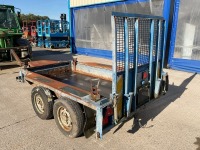 IFOR WILLIAMS APPROX 8FT X 4FT 2.7 TONTWIN AXLE PLANT TRAILER - 6