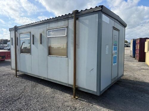 APPROX. 18ft x 9ft STEEL CLAD OPEN PLAN SITE OFFICE