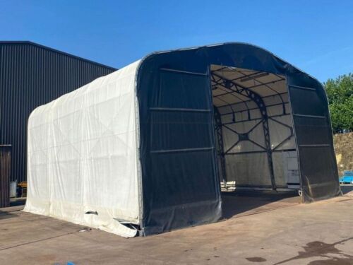APPROX. 35ft LONG x 33ft WIDE x 25ft HIGH GALVANISED TEMPORARY BUILDING