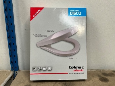 NEW CELMAC WIRQUIN D-SHAPE SOFT CLOSE TOILET SEAT